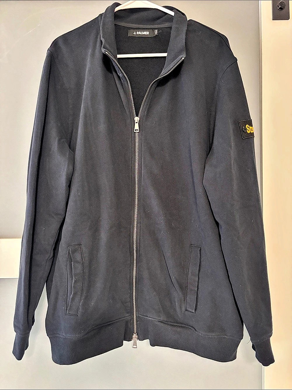 J. Palmer Men's Black Zip Jacket Size XL Steelers